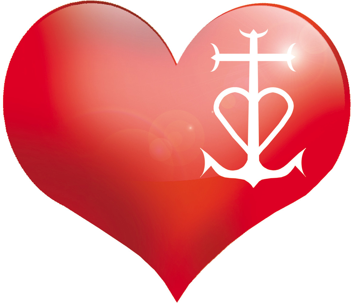 coeur Camarguais - 5x4.3cm - Sticker/autocollant