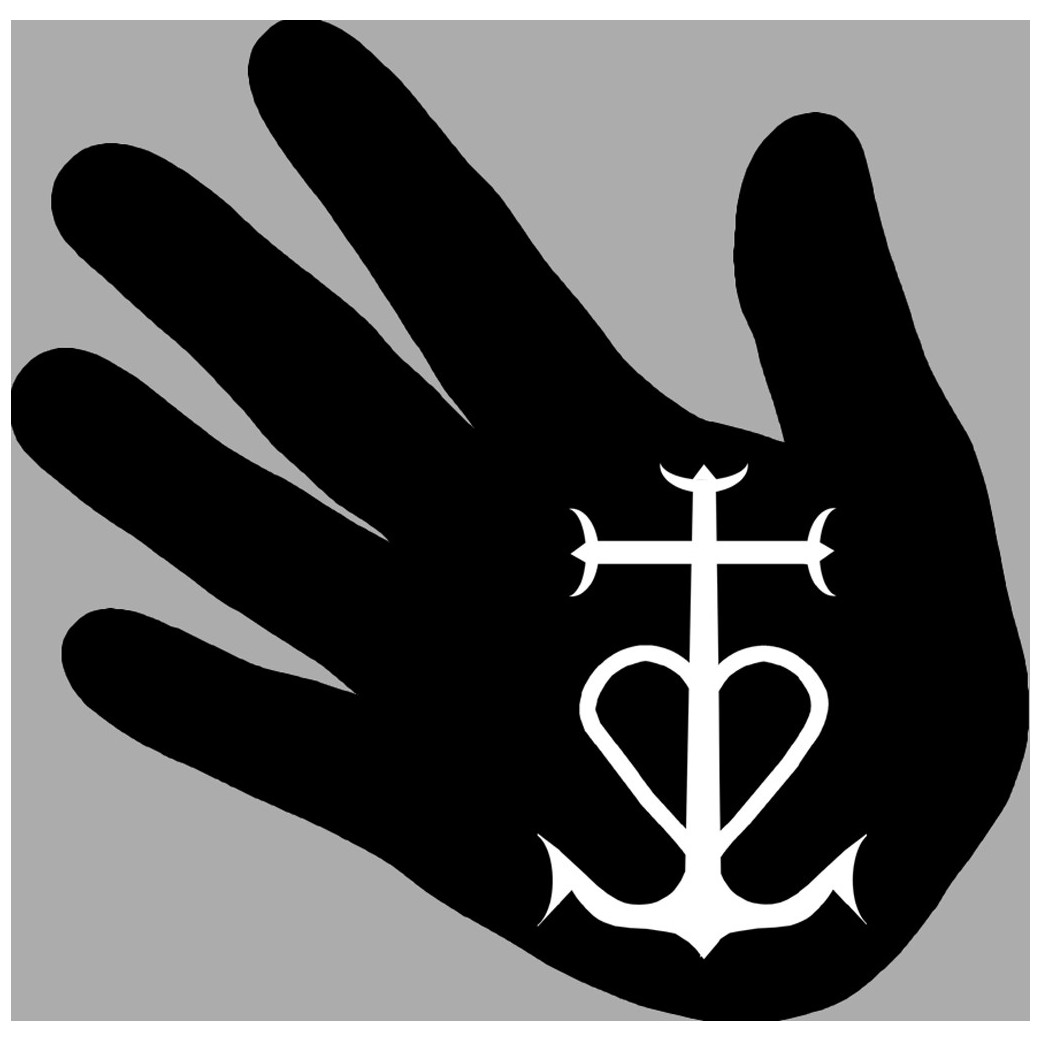 main Camargue - 15x15cm - Sticker/autocollant