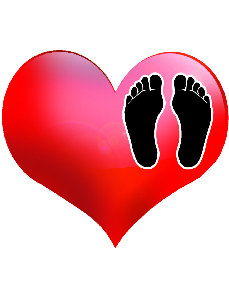 coeur Pieds noirs - 11,5x10cm - Sticker/autocollant