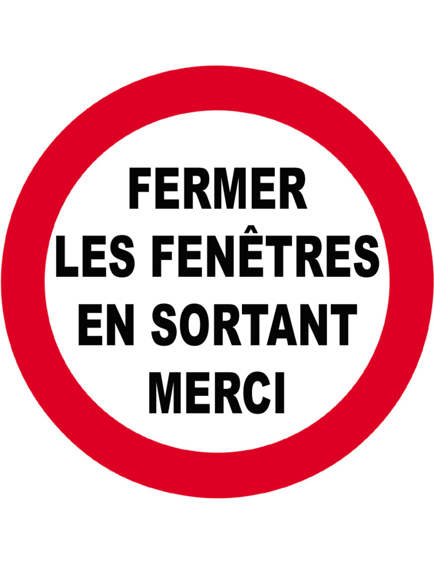 Autocollant "Fermez Cette Porte à Clé" - 10 Cm, Sticker Déco, Neuf, Fabriqué En France