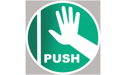 Push the door - 5cm - Sticker/autocollant