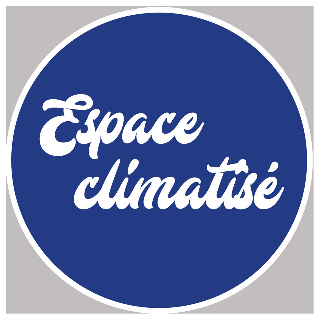 Espace climatisé rond - 5cm - Sticker/autocollant
