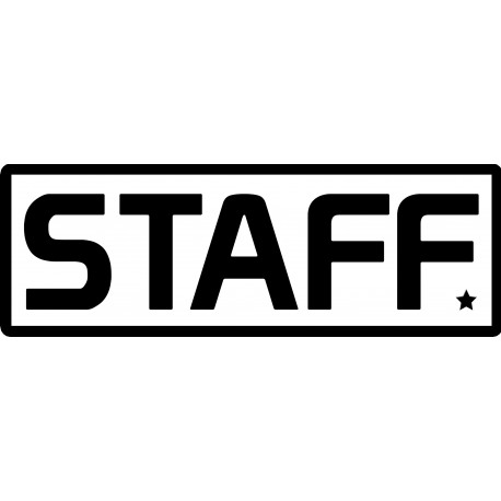 STAFF - 15x5cm - Sticker/autocollant