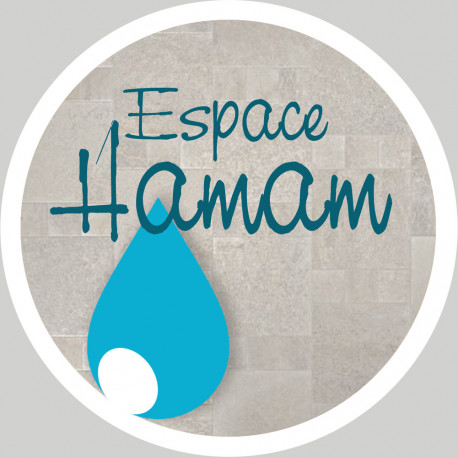 espace hamam - 20cm - Sticker/autocollant
