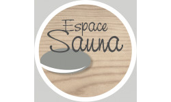 espace sauna - 20cm - Sticker/autocollant