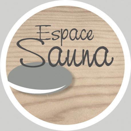 espace sauna - 20cm - Sticker/autocollant