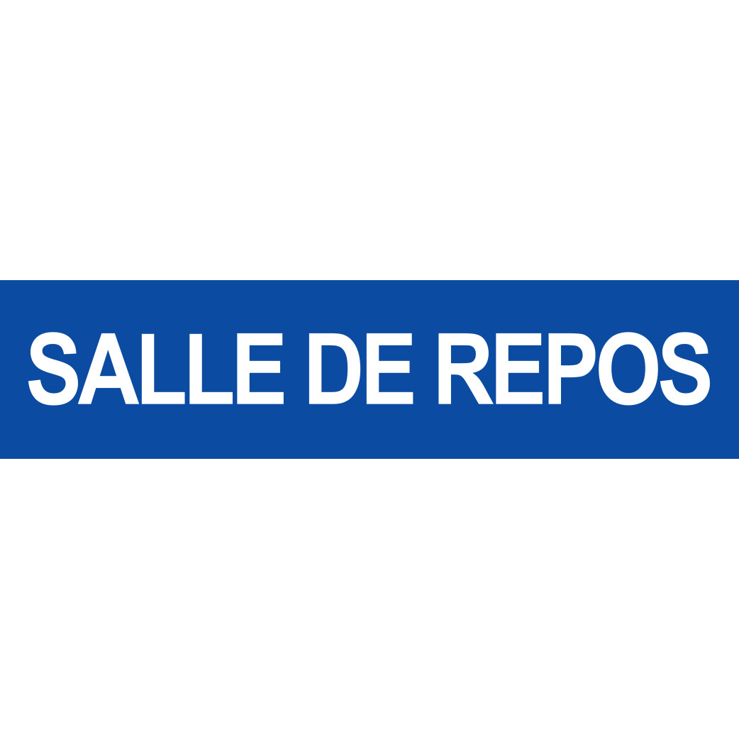 Salle de repos bleu - 29x7cm - Sticker/autocollant