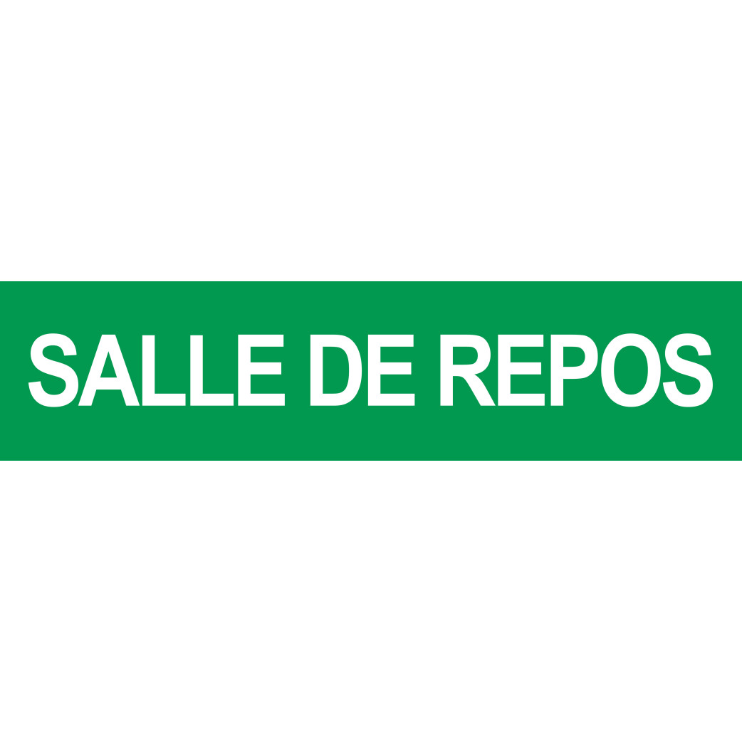 Salle de repos vert - 29x7cm - Sticker/autocollant