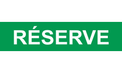 local réserve vert - 29x7cm - Sticker/autocollant