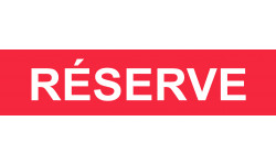 local réserve rouge - 29x7cm - Sticker/autocollant