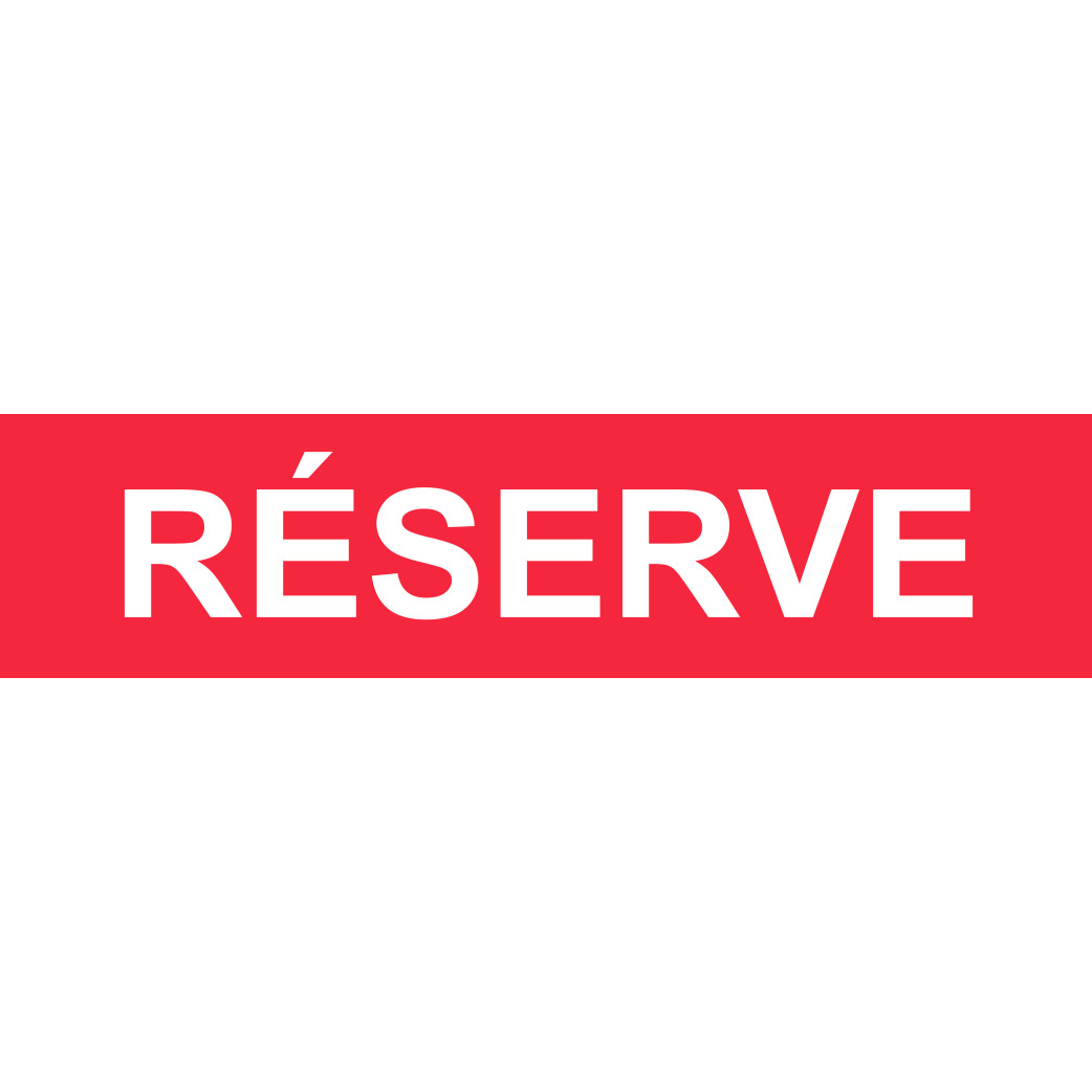 local réserve rouge - 15x3.5cm - Sticker/autocollant