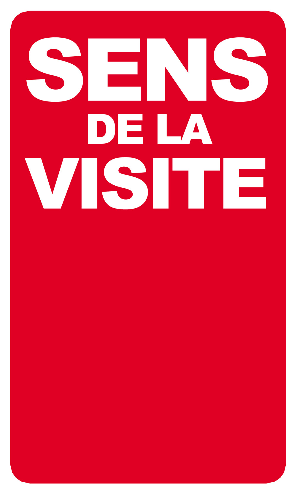 sens de la visite rouge - 15x9cm - Sticker/autocollant