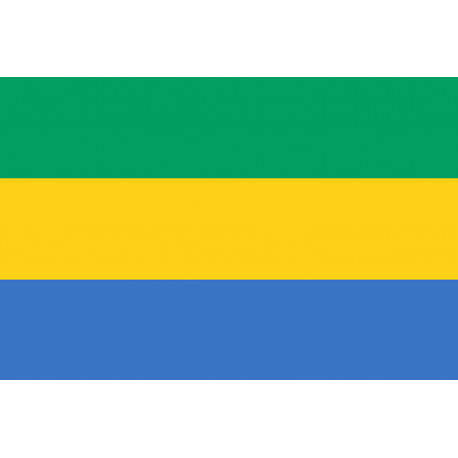Drapeau Gabon - 5x3.3cm - Sticker/autocollant