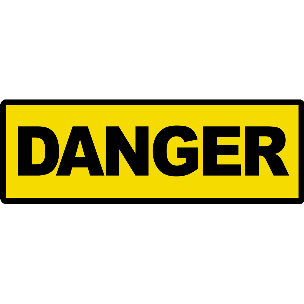 danger - 15x5cm - Sticker/autocollant