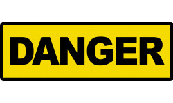 danger - 10x3.5cm - Sticker/autocollant