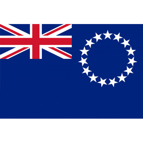 Drapeau îles Cook - 19.5x13cm - Sticker/autocollant