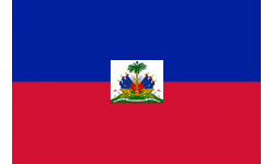 Drapeau Haïti - 15x10cm - Sticker/autocollant