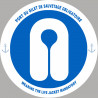 Sticker / autocollant : PORT DU GILET DE SAUVETAGE OBLIGATOIRE - 15cm