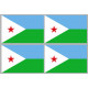 Stickers / autocollants drapeau Djibouti 2