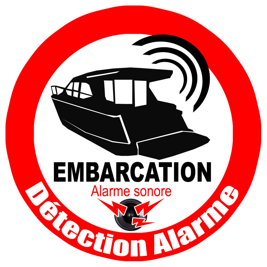 Alarme pour bateau et embarcation - 10cm - Sticker/autocollant