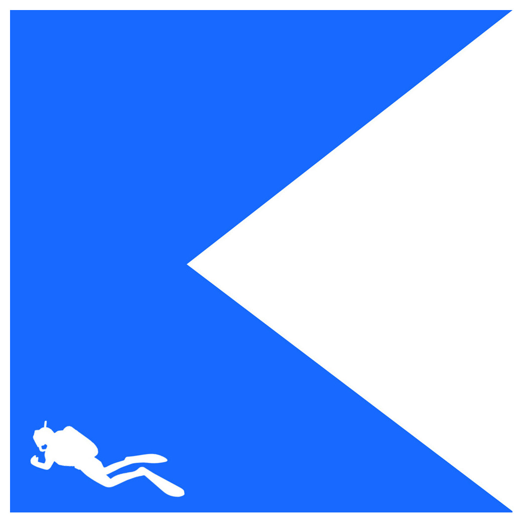 Pavillon de plongée international 3 - 5x5cm - Sticker/autocollant