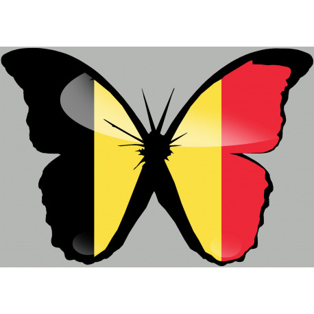 effet papillon Belge - 10x7cm - Sticker/autocollant