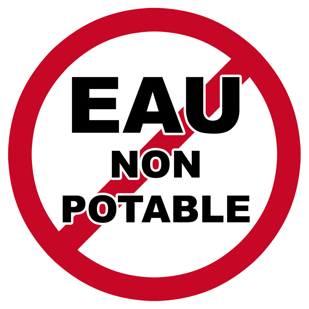 eau non potable - 15cm - Sticker/autocollant