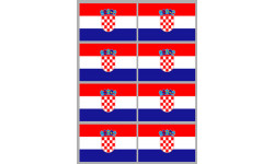 Sticker / autocollant : Drapeau Croatie (8 fois 9.5x6.3cm)