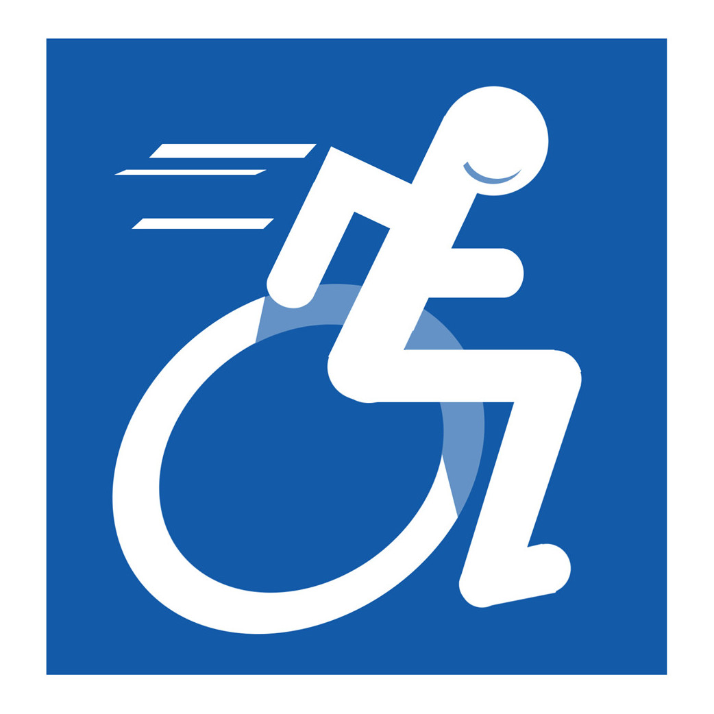 handisport fauteuil - 20cm - Sticker/autocollant