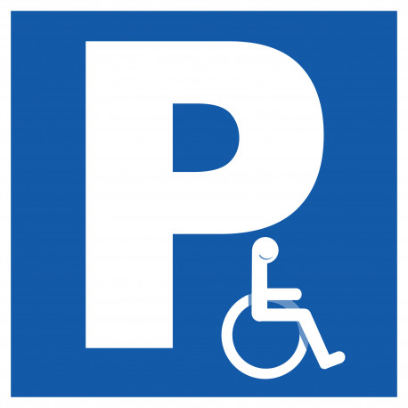 Parking handicap - 20cm - Sticker/autocollant