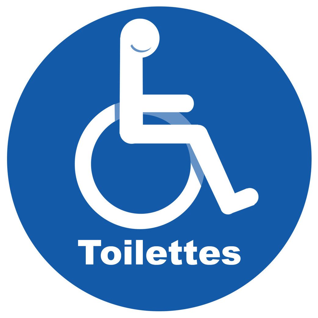 toilettes handicap - 5cm - Sticker/autocollant