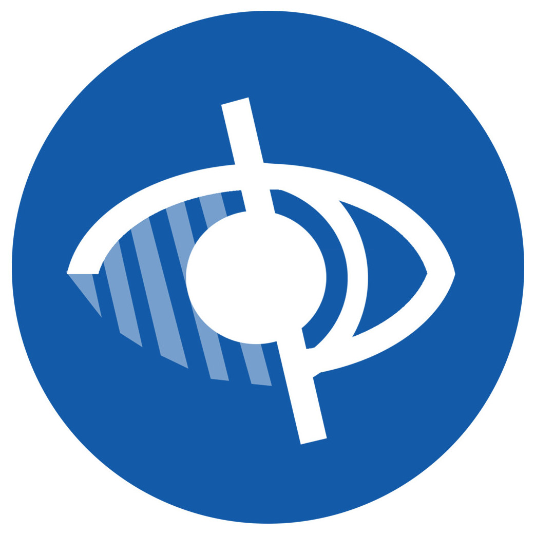 accessibilité handicapé malvoyant rond - 10cm - Sticker/autocollant