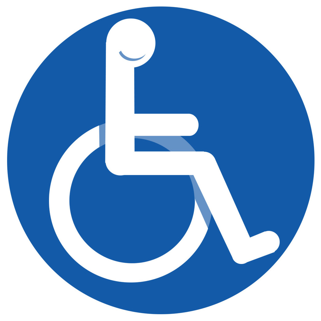 accessibilité handicap moteur rond - 10cm - Sticker/autocollant