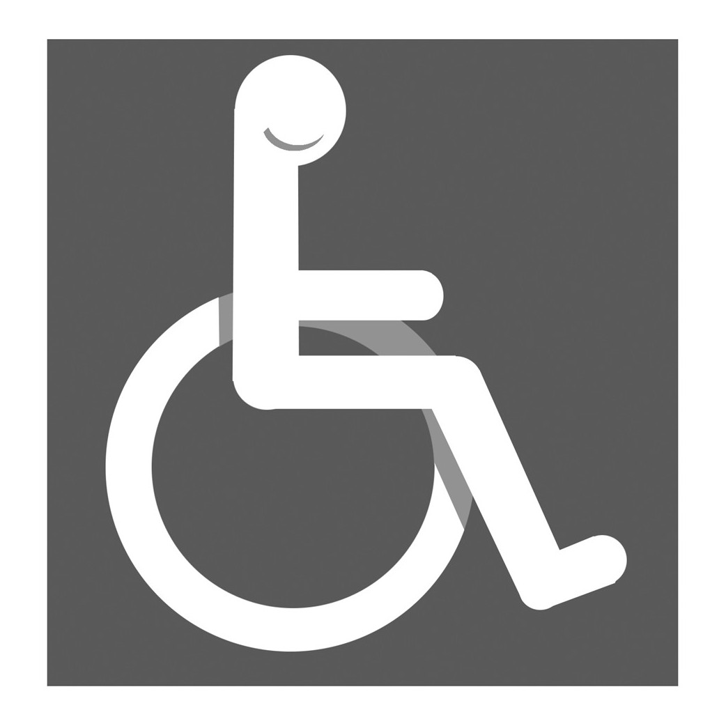 accessibilité handicap moteur gris - 15cm - Sticker/autocollant