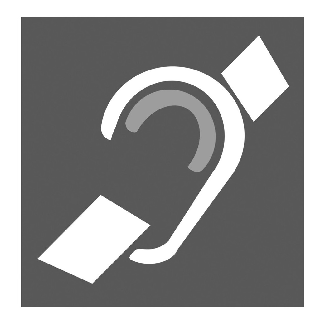 accessibilité handicap mal entendant gris - 5cm - Sticker/autocollant