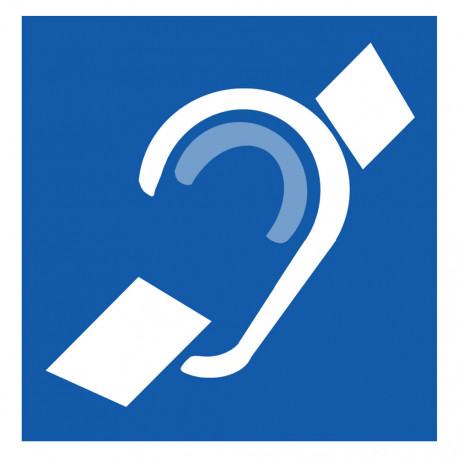 pictogramme accessibilité handicapé mal entendant - 5cm - Sticker/autocollant