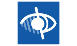 pictogramme accessibilité handicapé malvoyant - 10cm - Sticker/autocollant