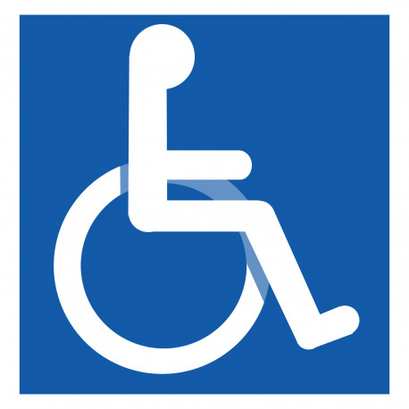 pictogramme accessibilité handicapé moteur - 15cm - Sticker/autocollant