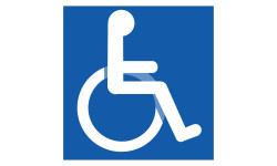 pictogramme accessibilité handicapé moteur - 10cm - Sticker/autocollant