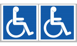 handicape moteur - 2 stickers de 10cm - Sticker/autocollant