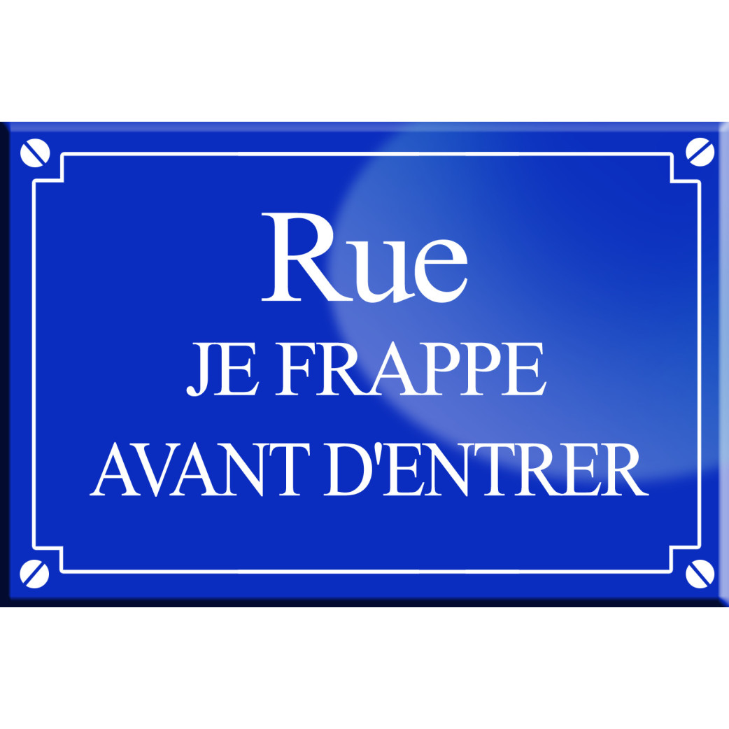 Rue je frappe avant d'entrer - 20x13,2cm - Sticker/autocollant