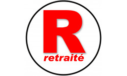 R retraité - 15cm - Sticker/autocollant