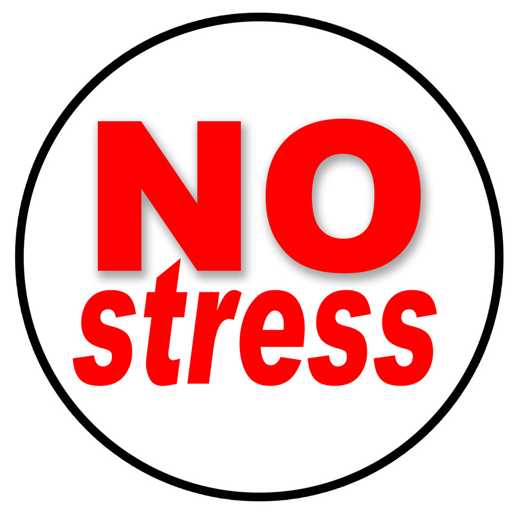 No stress - 15cm - Sticker/autocollant