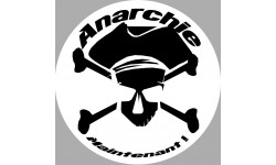 anarchiste blanc - 20x20cm - Sticker/autocollant