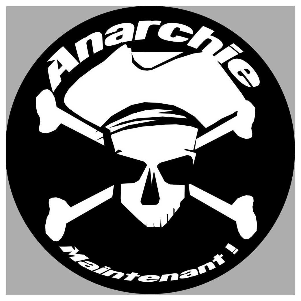 anarchiste noir - 5x5cm - Sticker/autocollant