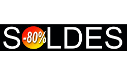 Stickers / autocollant solde design 80%
