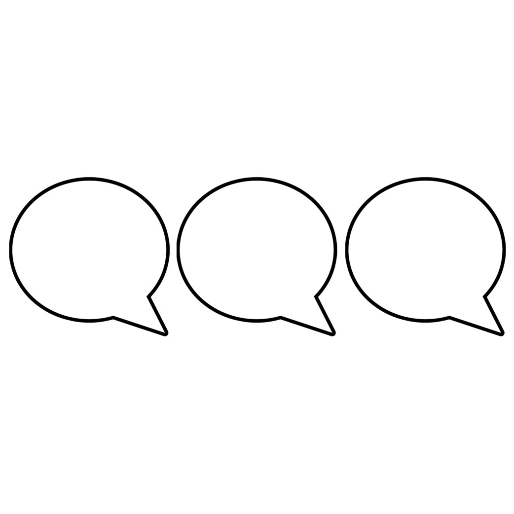 Bulles BD à personnaliser vers la droite - 3 stickers de 10cm - Sticker/autocollant