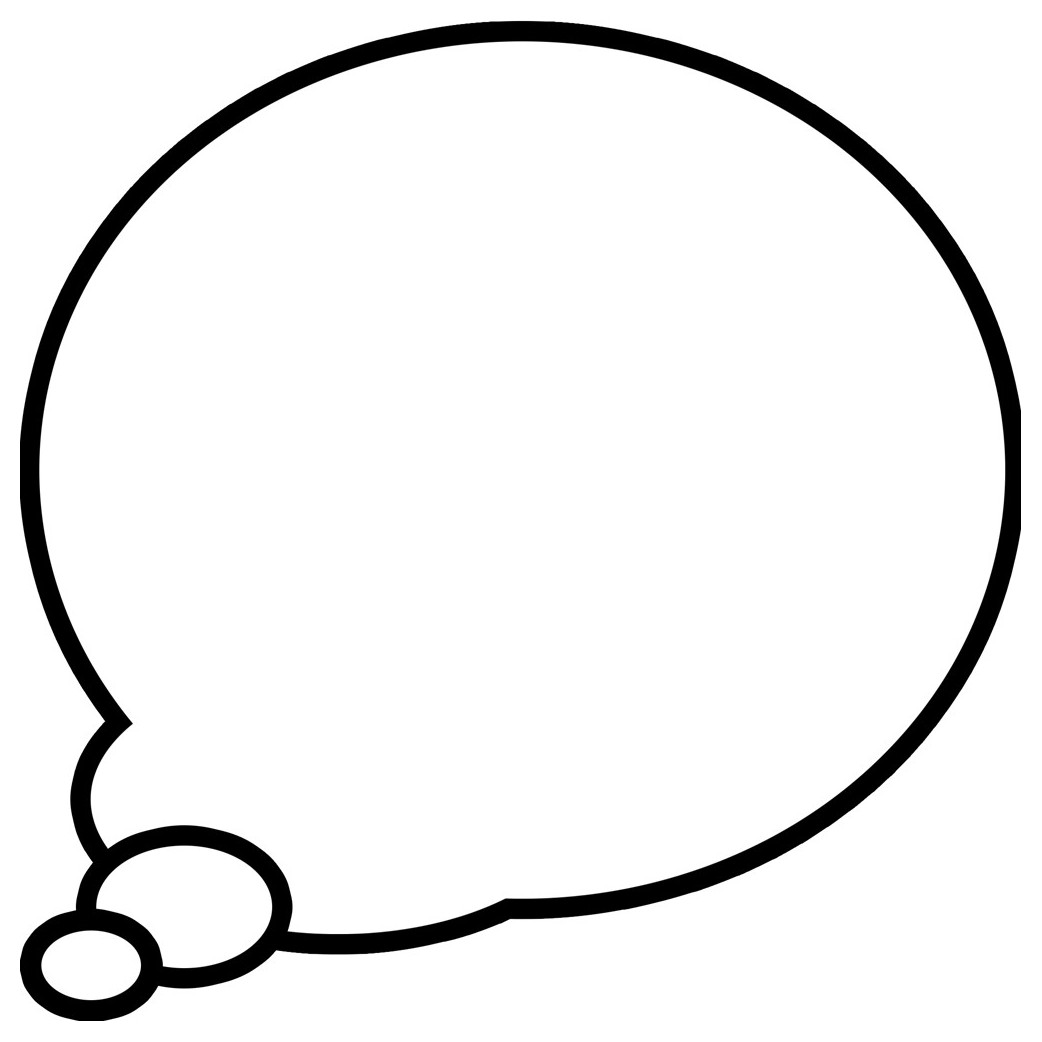 Bulles BD à personnaliser de pensée vers la gauche - 10x10cm - Sticker/autocollant