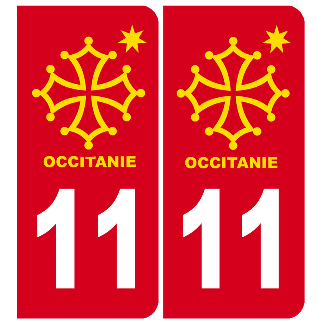 immatriculation 11 Occitanie - Sticker/autocollant