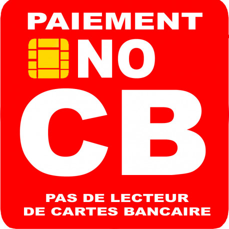 paiement NO CB - 5cm - Sticker/autocollant